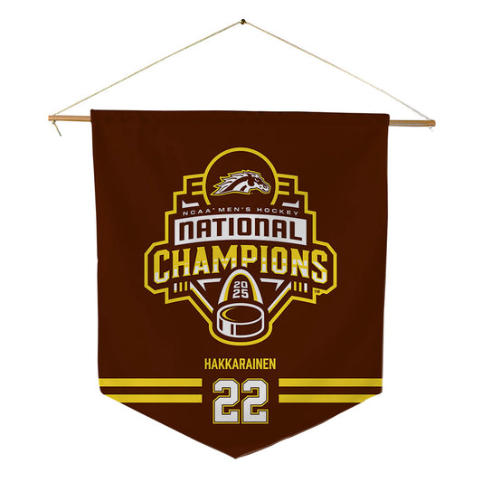 Western Michigan - NCAA Men's Ice Hockey : Iiro Hakkarainen - Pennant - 18" x 21"-0