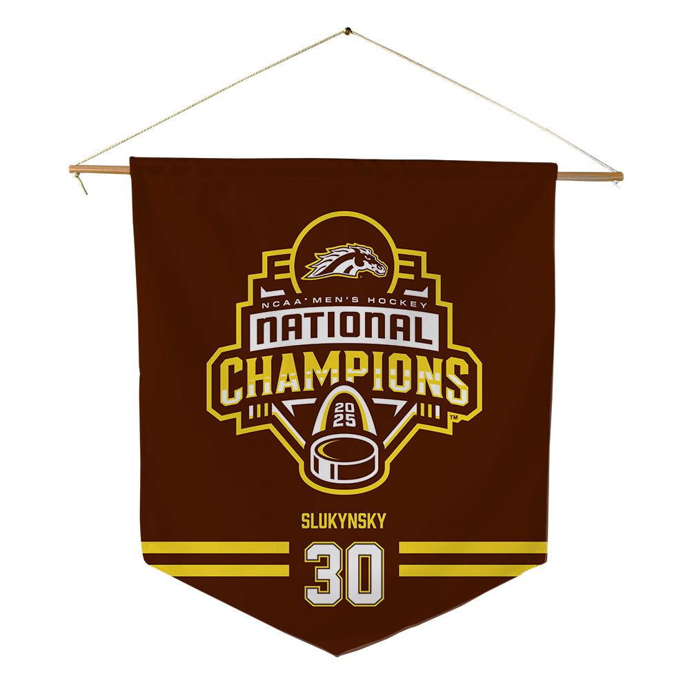 Western Michigan - NCAA Men's Ice Hockey : Hampton Slukynsky - Pennant - 18" x 21"-0