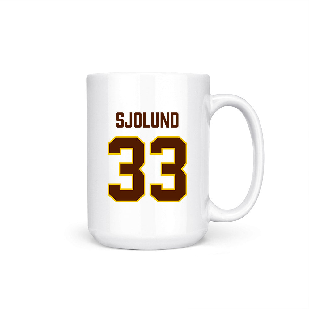Western Michigan - NCAA Men's Ice Hockey : Samuel Sjolund - National Champions Coffee Mug-0