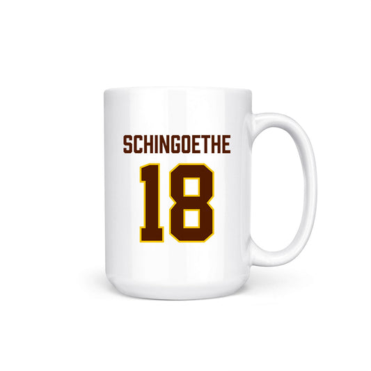 Western Michigan - NCAA Men's Ice Hockey : Wyatt Schingoethe - National Champions Coffee Mug-0