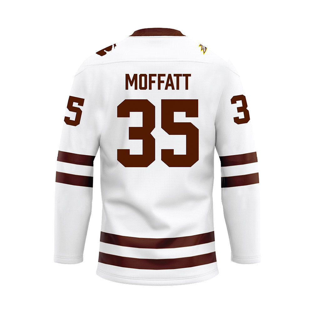 Western Michigan - NCAA Men's Ice Hockey : Gavin Moffatt - white Hockey Jersey-1