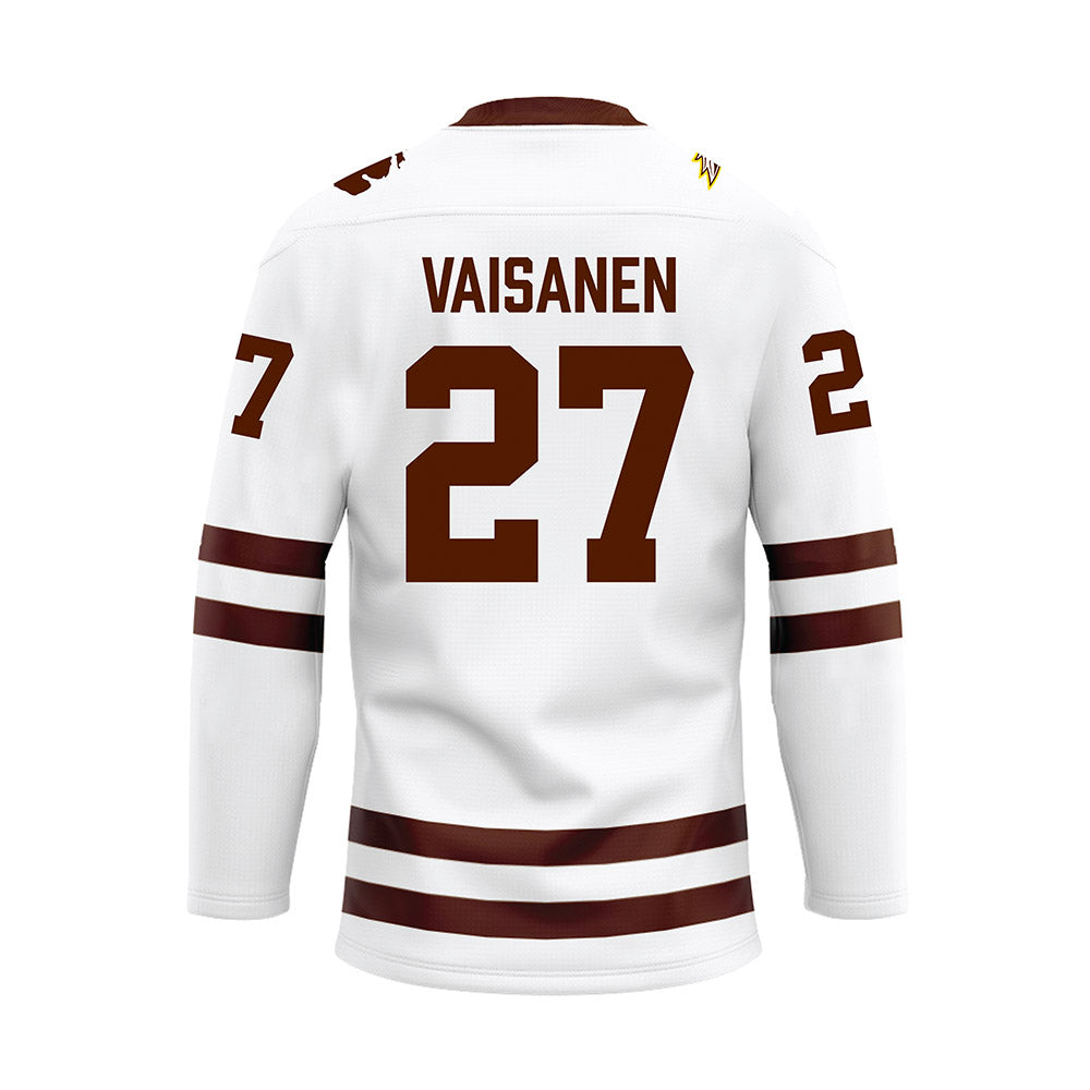 Western Michigan - NCAA Men's Ice Hockey : Joona Vaisanen - white Hockey Jersey-1