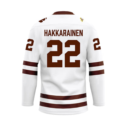 Western Michigan - NCAA Men's Ice Hockey : Iiro Hakkarainen - white Hockey Jersey-1