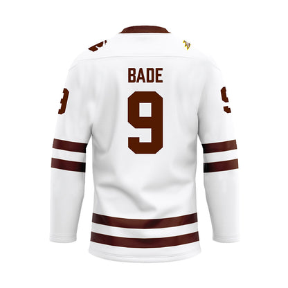 Western Michigan - NCAA Men's Ice Hockey : Zach Bade - white Hockey Jersey-1