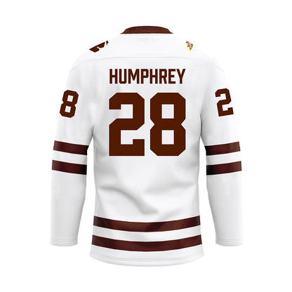 Western Michigan - NCAA Men's Ice Hockey : Ryan Humphrey - white Hockey Jersey-1