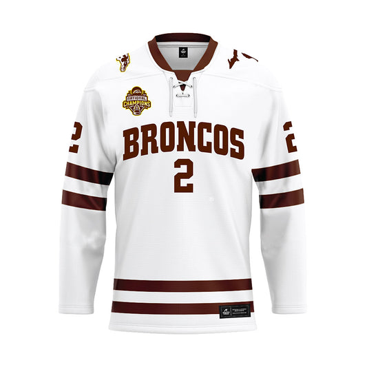 Western Michigan - NCAA Men's Ice Hockey : Grady Gallatin - white Hockey Jersey-0