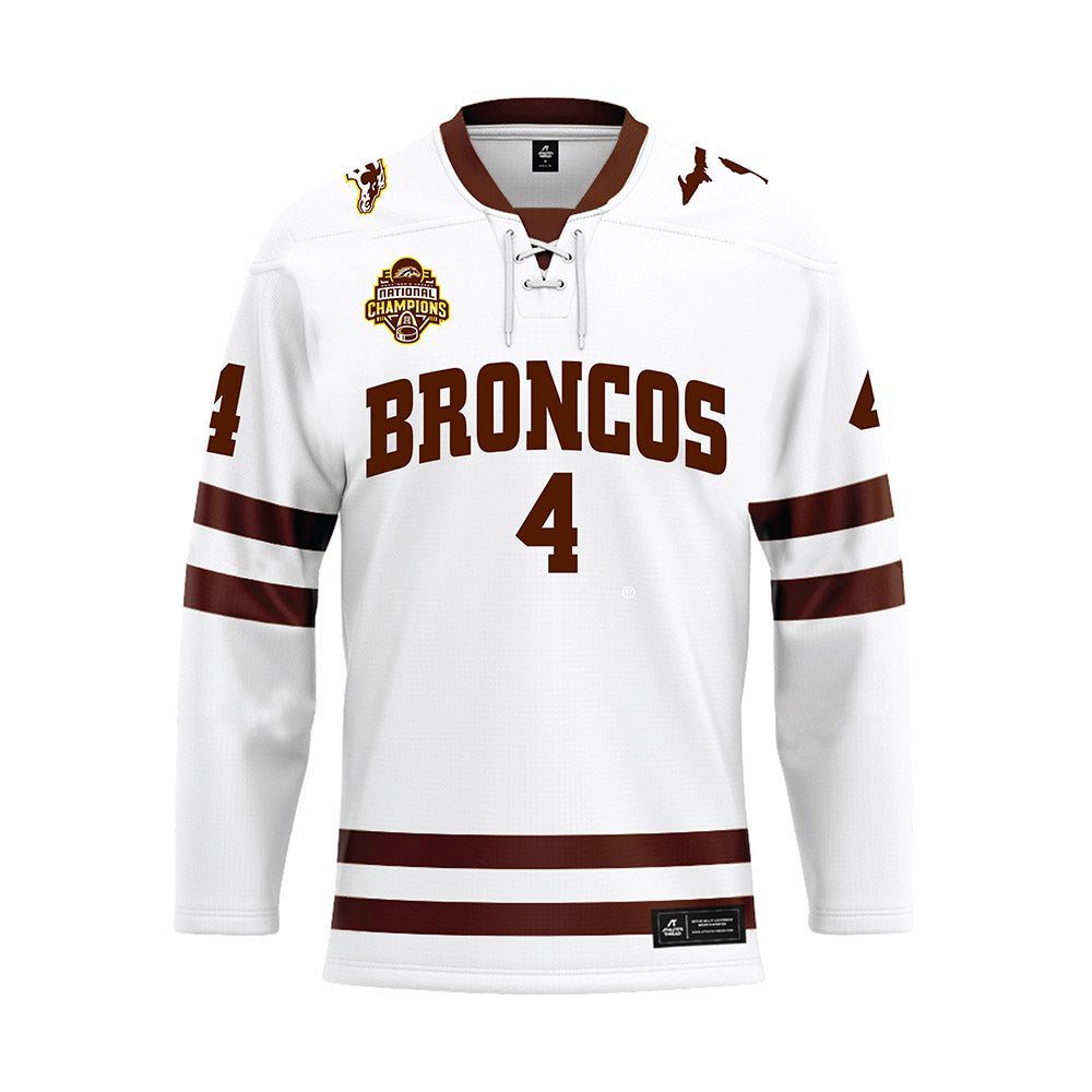 Western Michigan - NCAA Men's Ice Hockey : Robby Drazner - white Hockey Jersey-0