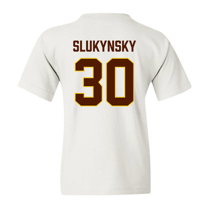 Western Michigan - NCAA Men's Ice Hockey : Hampton Slukynsky - Replica Shersey Youth T-Shirt-1