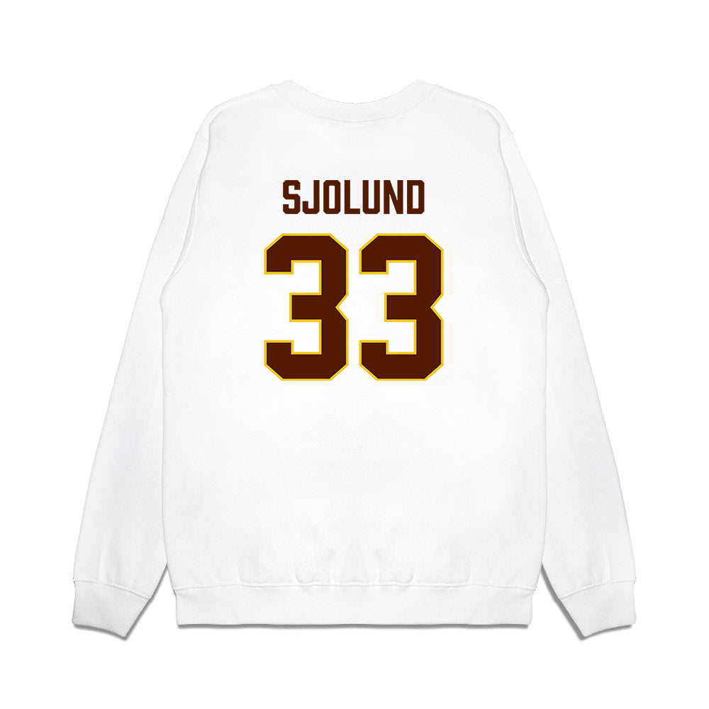 Western Michigan - NCAA Men's Ice Hockey : Samuel Sjolund - Replica Shersey Premium Crewneck Sweatshirt-1