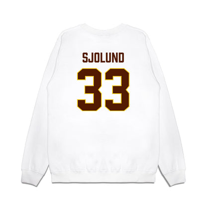 Western Michigan - NCAA Men's Ice Hockey : Samuel Sjolund - Replica Shersey Premium Crewneck Sweatshirt-1