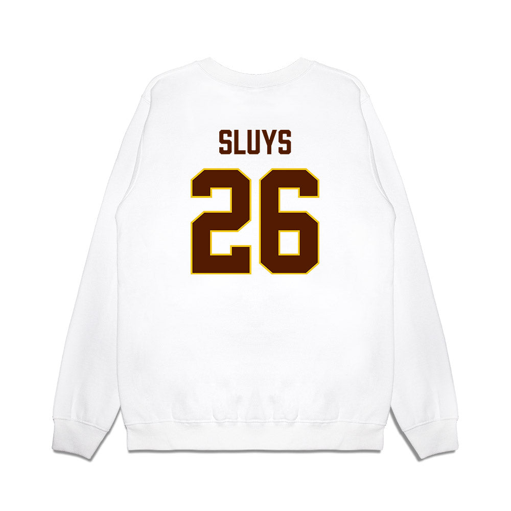 Western Michigan - NCAA Men's Ice Hockey : Jamison Sluys - Replica Shersey Premium Crewneck Sweatshirt-1