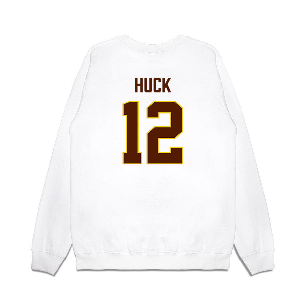 Western Michigan - NCAA Men's Ice Hockey : Samuel Huck - Replica Shersey Premium Crewneck Sweatshirt-1