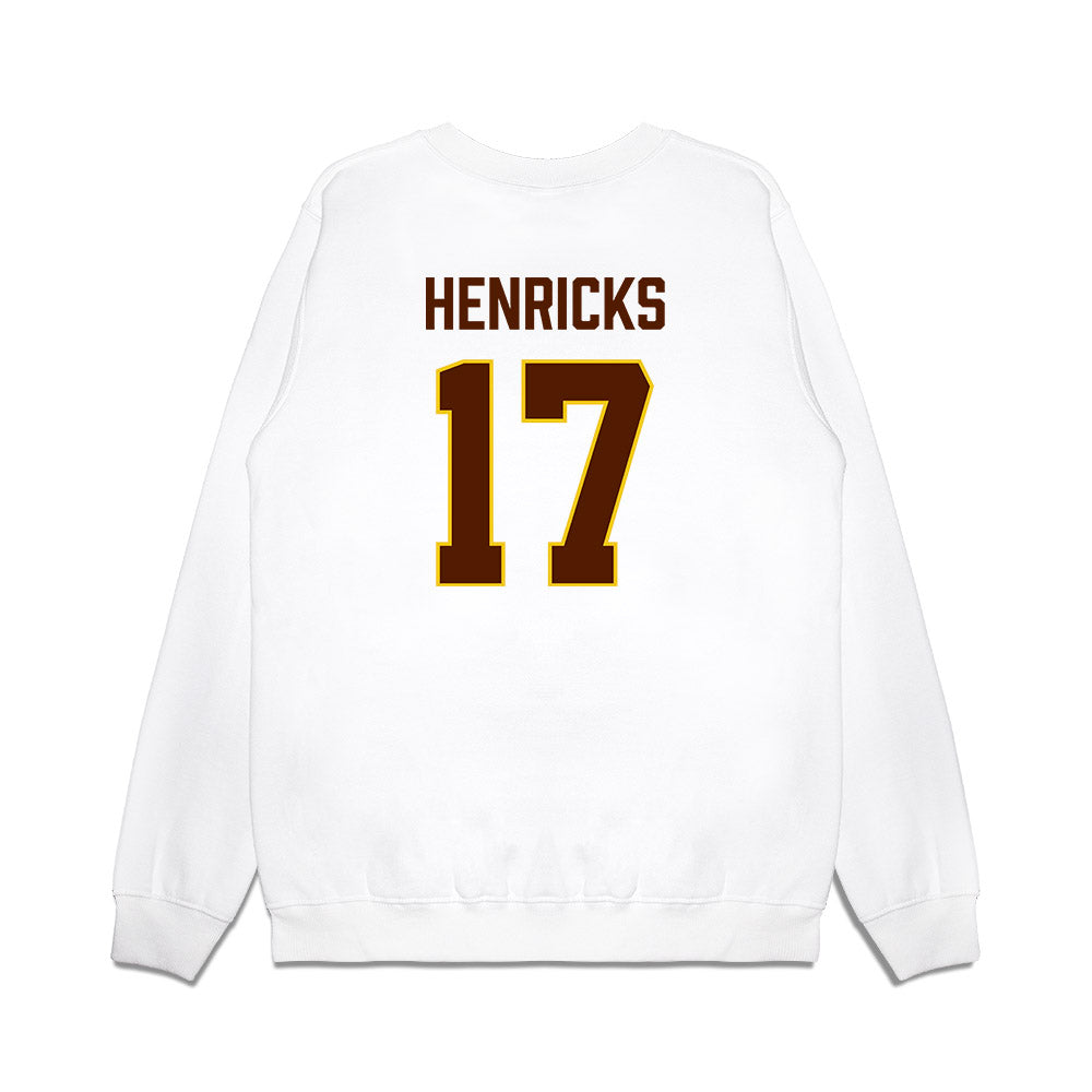 Western Michigan - NCAA Men's Ice Hockey : Ty Henricks - Replica Shersey Premium Crewneck Sweatshirt-1