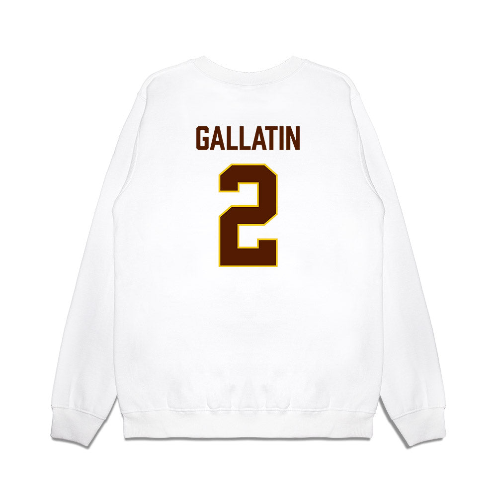Western Michigan - NCAA Men's Ice Hockey : Grady Gallatin - Replica Shersey Premium Crewneck Sweatshirt-1