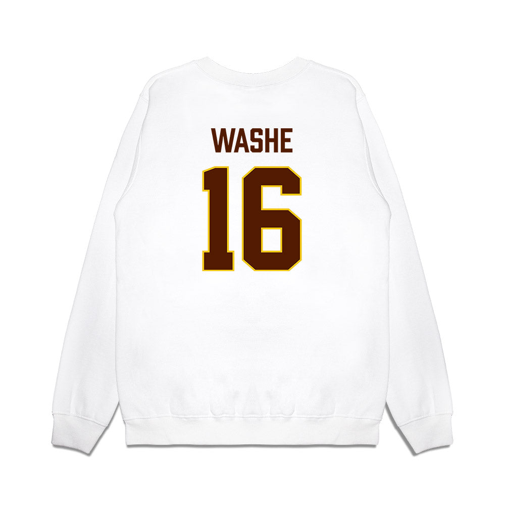 Western Michigan - NCAA Men's Ice Hockey : Tim Washe - Replica Shersey Premium Crewneck Sweatshirt-1