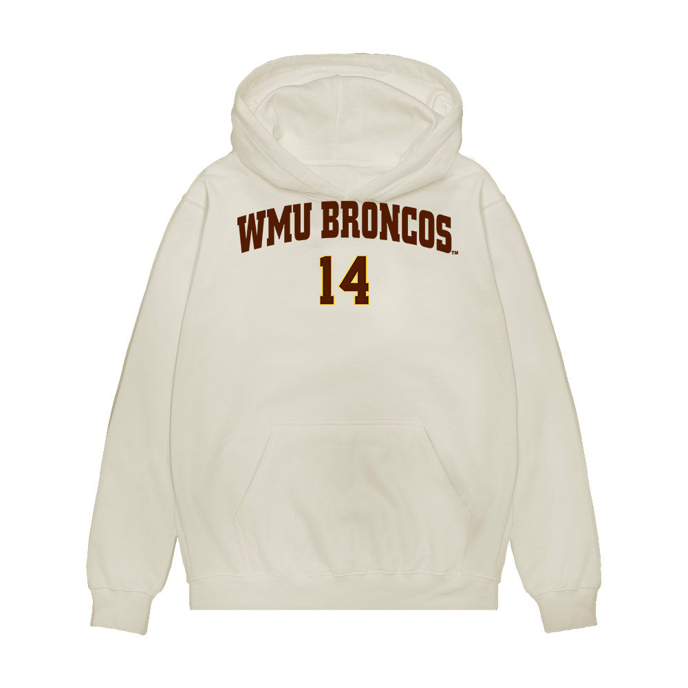 Western Michigan - NCAA Men's Ice Hockey : Colby Woogk - Replica Shersey Premium Hooded Sweatshirt-0