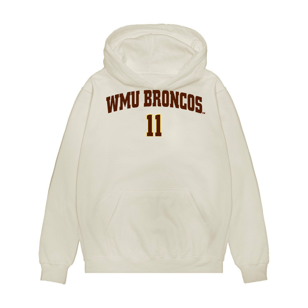 Western Michigan - NCAA Men's Ice Hockey : Tyler MacKenzie - Replica Shersey Premium Hooded Sweatshirt-0