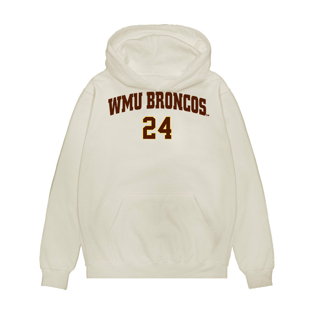 Western Michigan - NCAA Men's Ice Hockey : Garrett Szydlowski - Replica Shersey Premium Hooded Sweatshirt-0