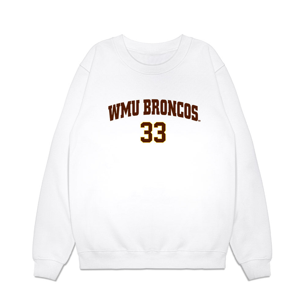 Western Michigan - NCAA Men's Ice Hockey : Samuel Sjolund - Replica Shersey Premium Crewneck Sweatshirt-0