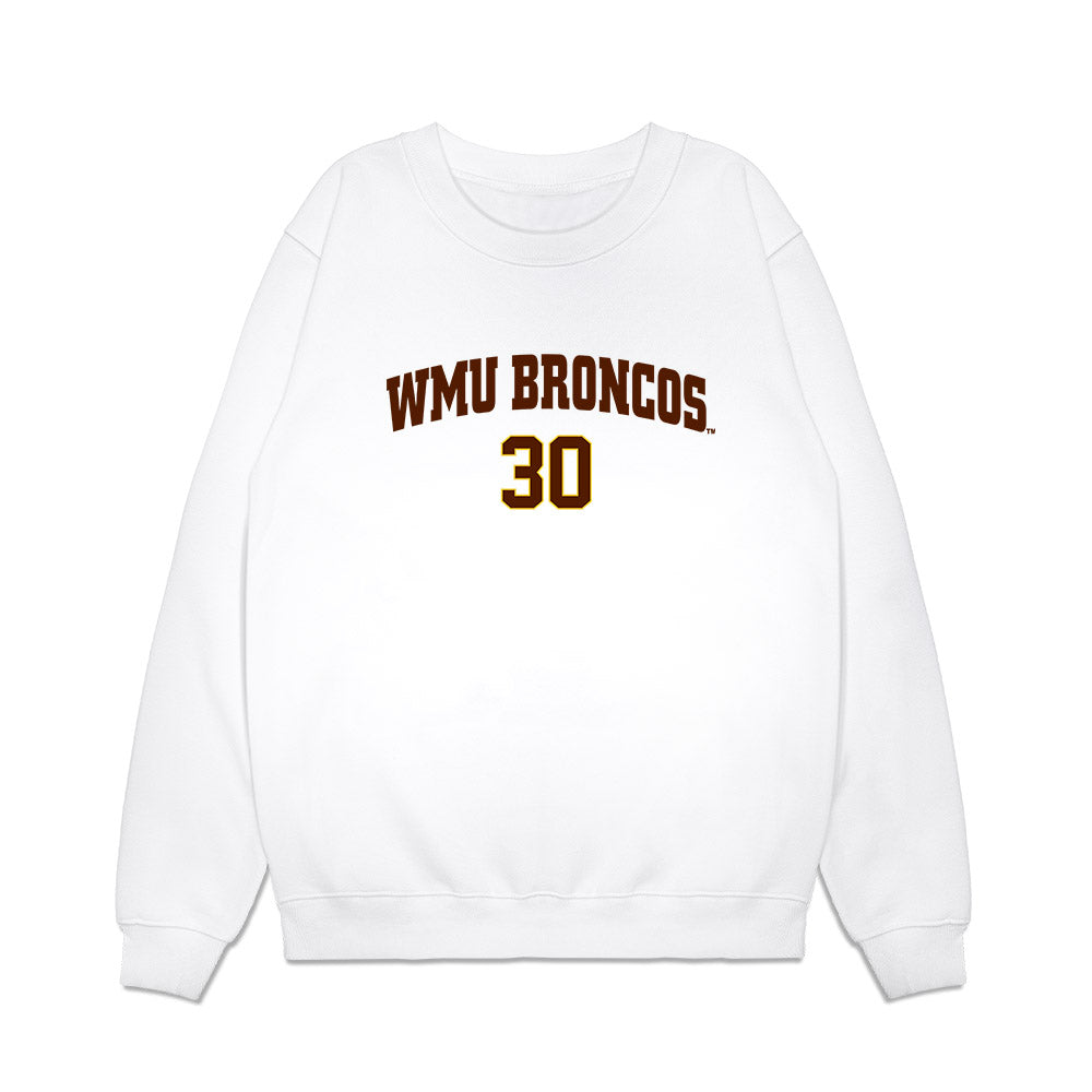 Western Michigan - NCAA Men's Ice Hockey : Hampton Slukynsky - Replica Shersey Premium Crewneck Sweatshirt-0