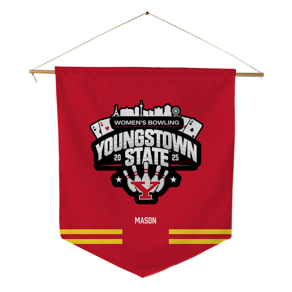 Youngstown State - NCAA Women's Bowling : Amber Mason - Pennant - 18" x 21"-0