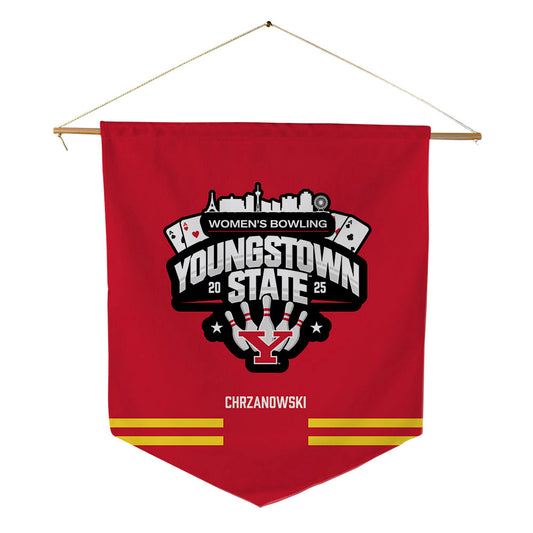 Youngstown State - NCAA Women's Bowling : Amy Chrzanowski - Pennant - 18" x 21"-0