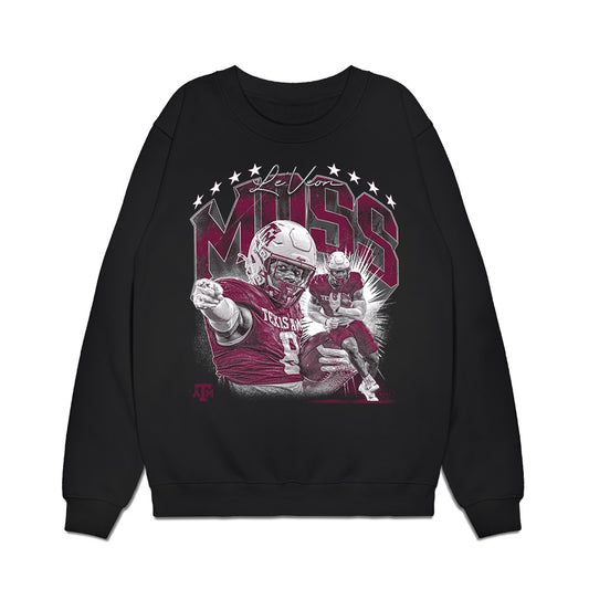 Texas A&M - NCAA Football : Le'Veon Moss - Collage Premium Crewneck Sweatshirt-0