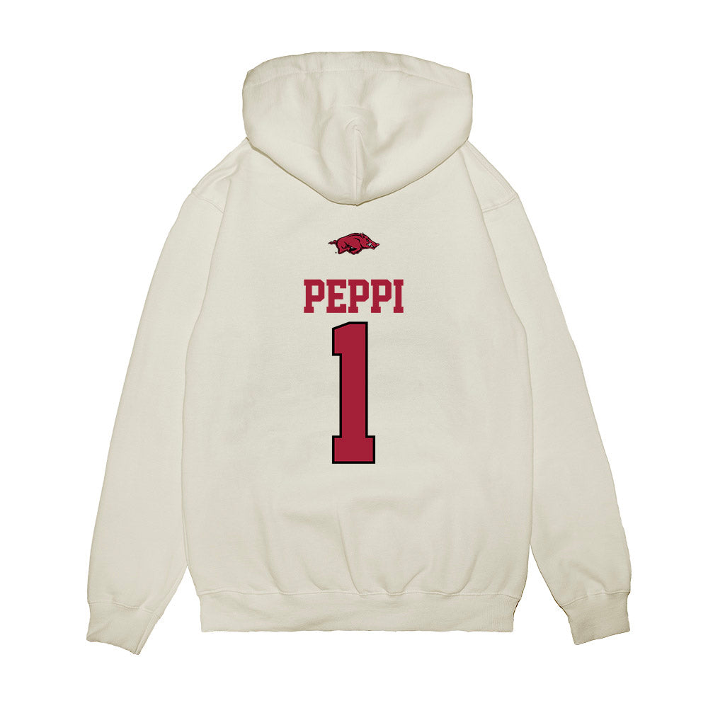 Arkansas - NCAA Baseball : Rocco Peppi - USA Premium Hooded Sweatshirt-1