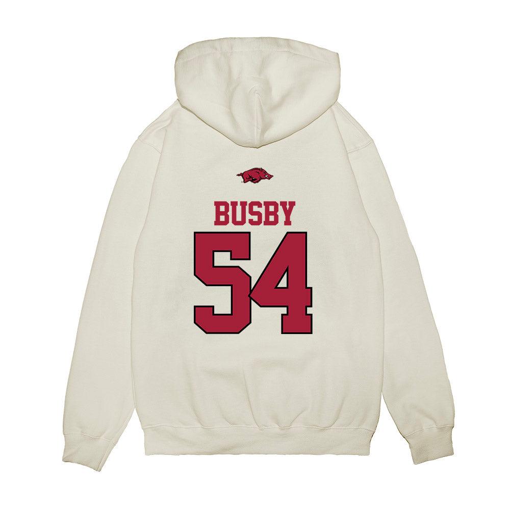 Arkansas - NCAA Baseball : Kel Busby - USA Premium Hooded Sweatshirt-1