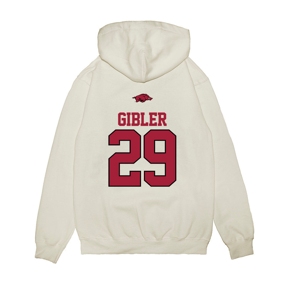 Arkansas - NCAA Baseball : Cole Gibler - USA Premium Hooded Sweatshirt-1