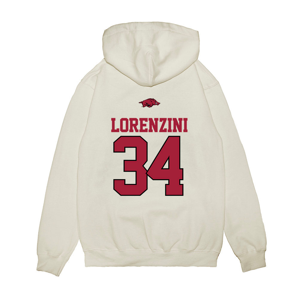Arkansas - NCAA Baseball : Joey Lorenzini - USA Premium Hooded Sweatshirt-1