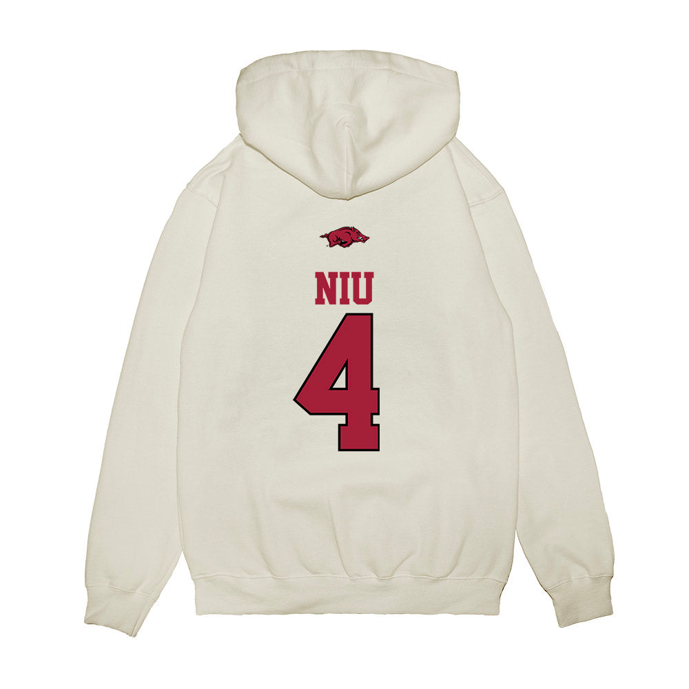 Arkansas - NCAA Baseball : Maika Niu - USA Premium Hooded Sweatshirt-1