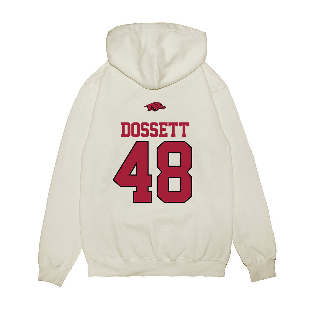 Arkansas - NCAA Baseball : Cooper Dossett - USA Premium Hooded Sweatshirt-1