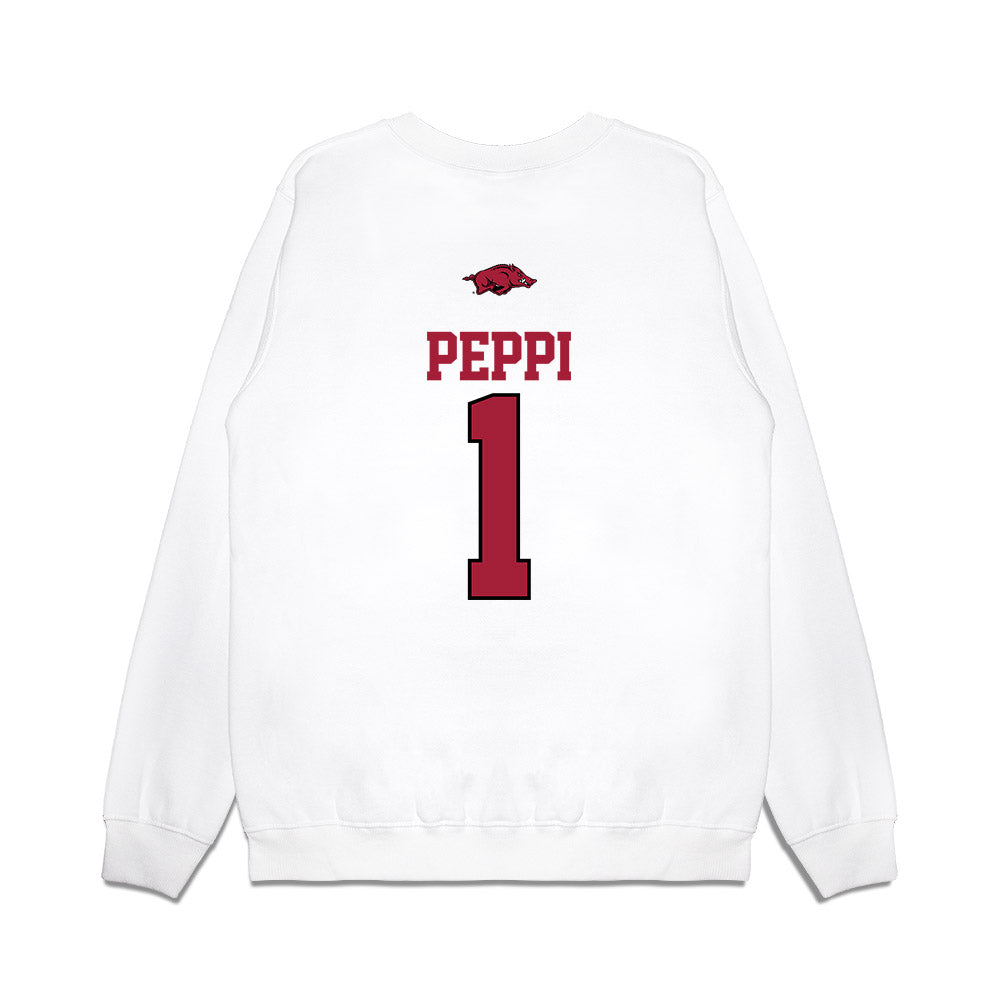 Arkansas - NCAA Baseball : Rocco Peppi - USA Premium Crewneck Sweatshirt-1