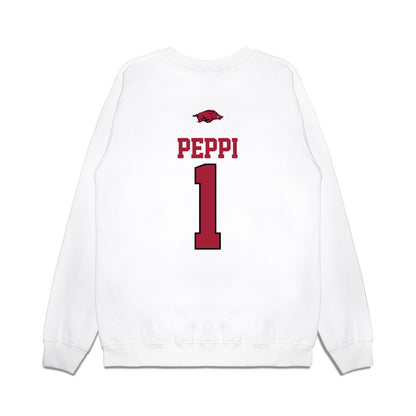 Arkansas - NCAA Baseball : Rocco Peppi - USA Premium Crewneck Sweatshirt-1