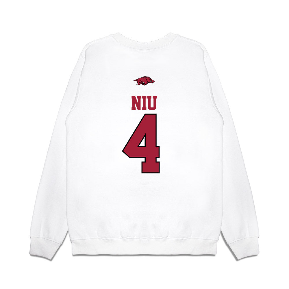 Arkansas - NCAA Baseball : Maika Niu - USA Premium Crewneck Sweatshirt-1