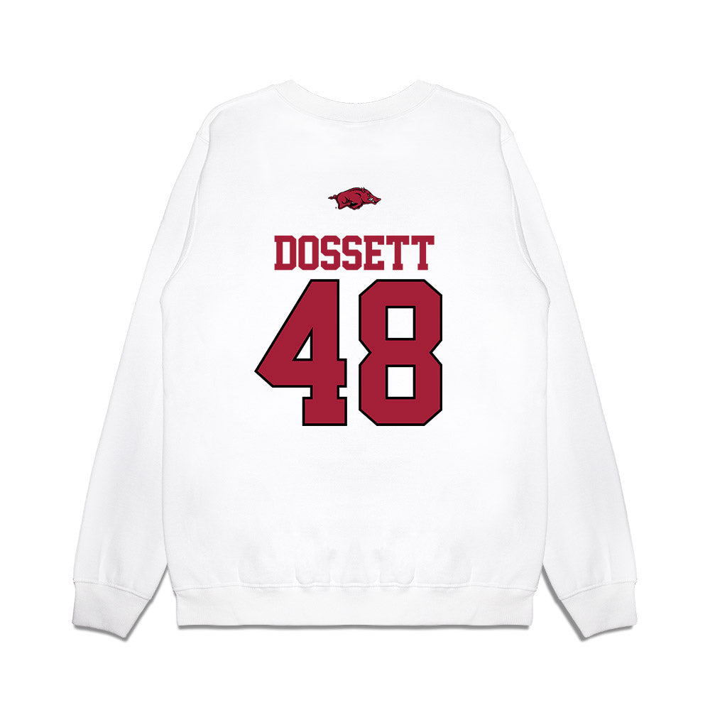 Arkansas - NCAA Baseball : Cooper Dossett - USA Premium Crewneck Sweatshirt-1