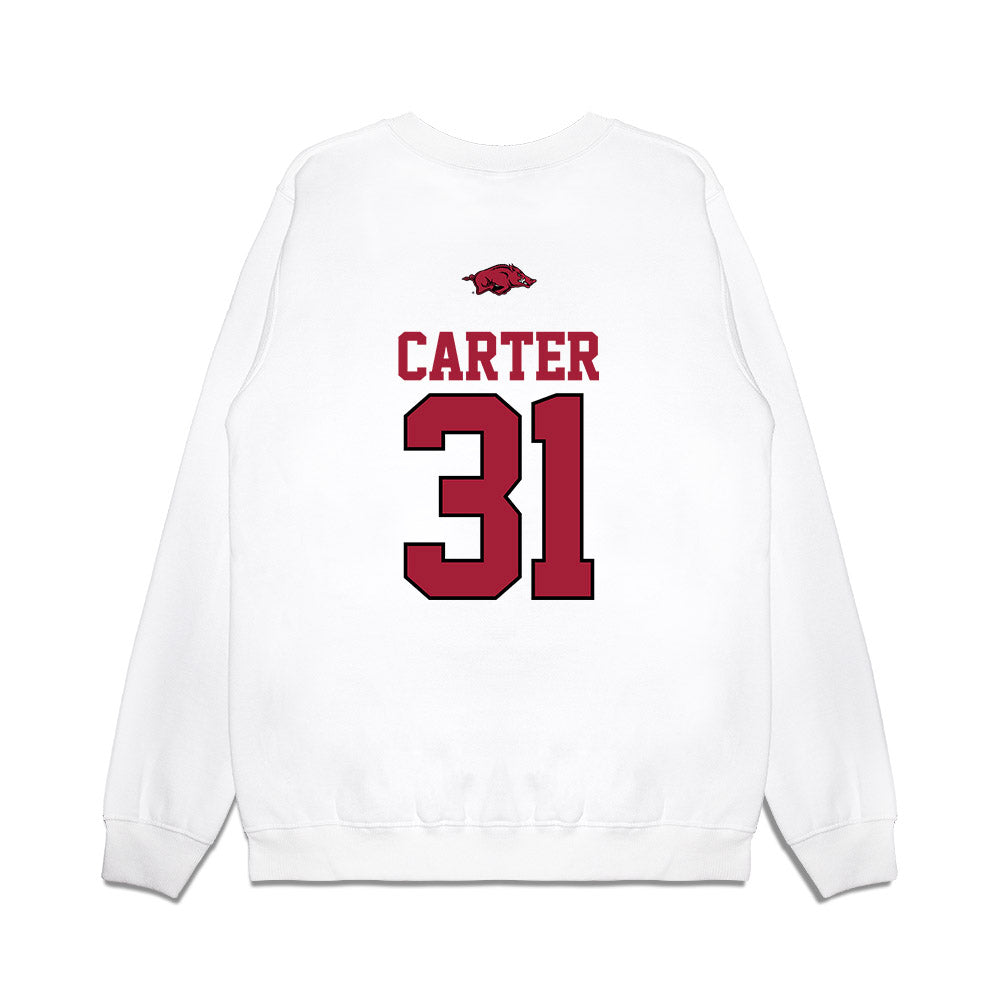 Arkansas - NCAA Baseball : Dylan Carter - USA Premium Crewneck Sweatshirt-1