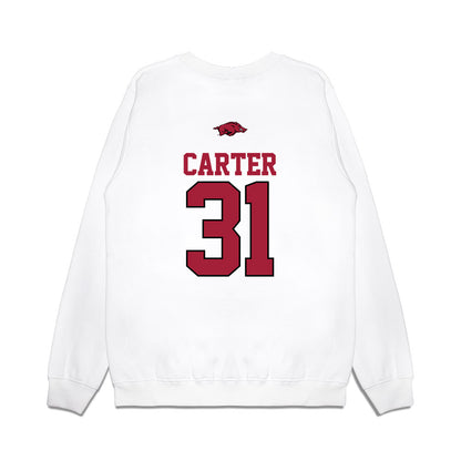 Arkansas - NCAA Baseball : Dylan Carter - USA Premium Crewneck Sweatshirt-1