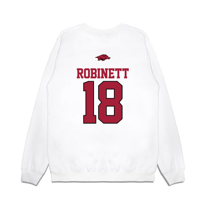 Arkansas - NCAA Baseball : Reese Robinett - USA Premium Crewneck Sweatshirt-1
