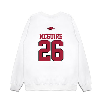 Arkansas - NCAA Baseball : Tate McGuire - USA Premium Crewneck Sweatshirt-1