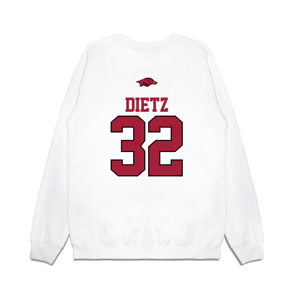 Arkansas - NCAA Baseball : Hunter Dietz - USA Premium Crewneck Sweatshirt-1
