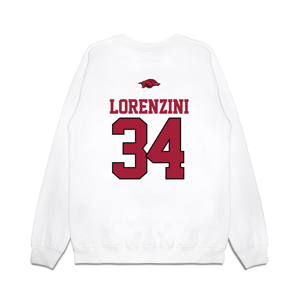 Arkansas - NCAA Baseball : Joey Lorenzini - USA Premium Crewneck Sweatshirt-1
