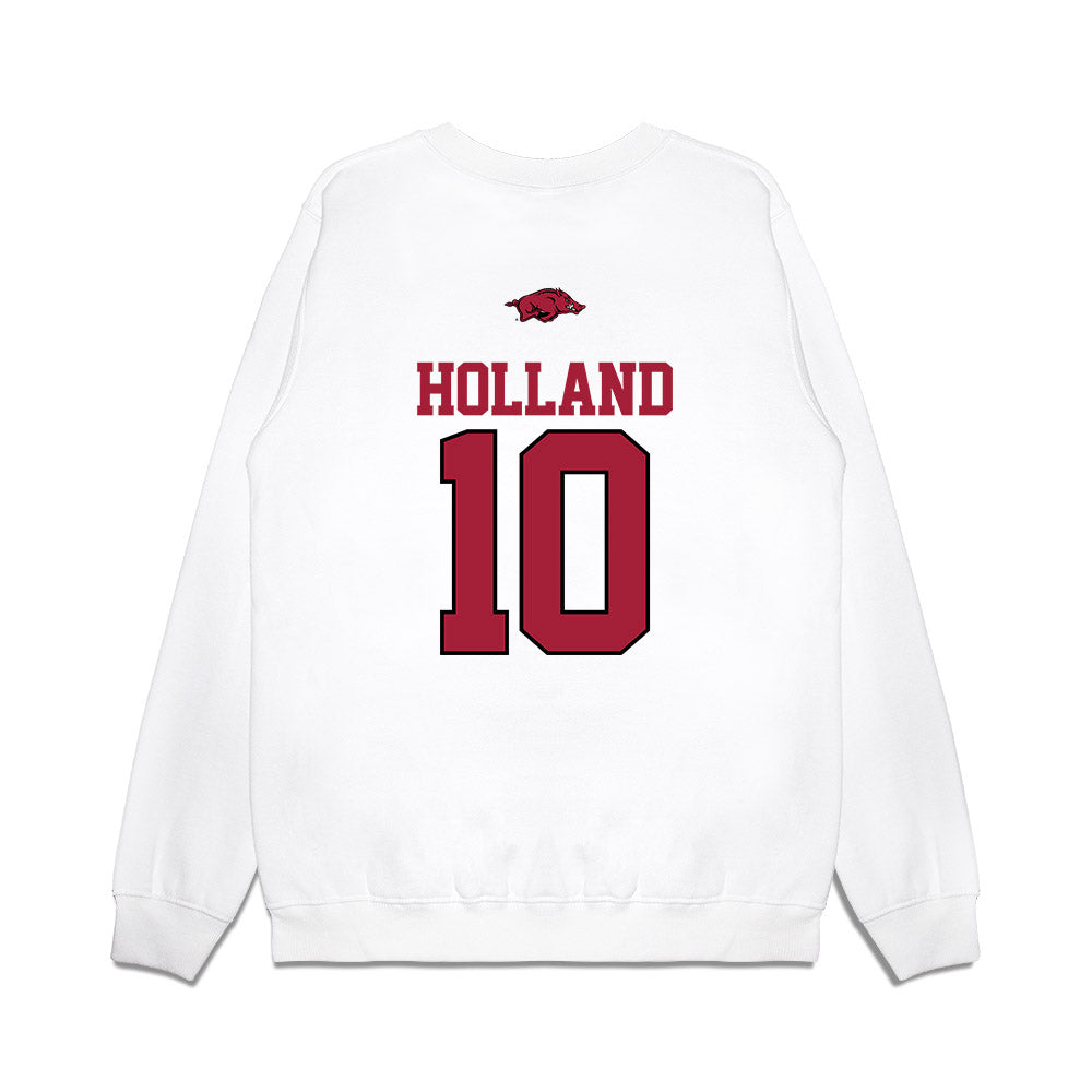 Arkansas - NCAA Baseball : Tyler Holland - USA Premium Crewneck Sweatshirt-1