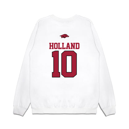 Arkansas - NCAA Baseball : Tyler Holland - USA Premium Crewneck Sweatshirt-1