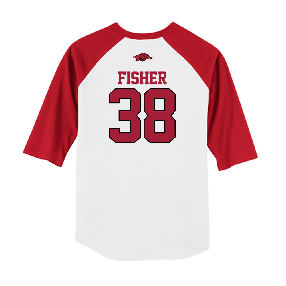 Arkansas - NCAA Baseball : Colin Fisher - USA Raglan Shirt-1
