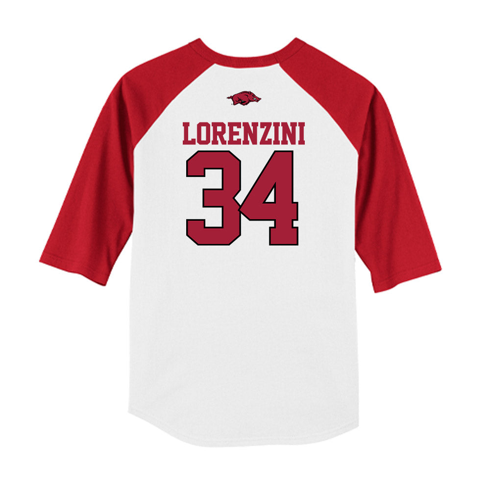 Arkansas - NCAA Baseball : Joey Lorenzini - USA Raglan Shirt-1