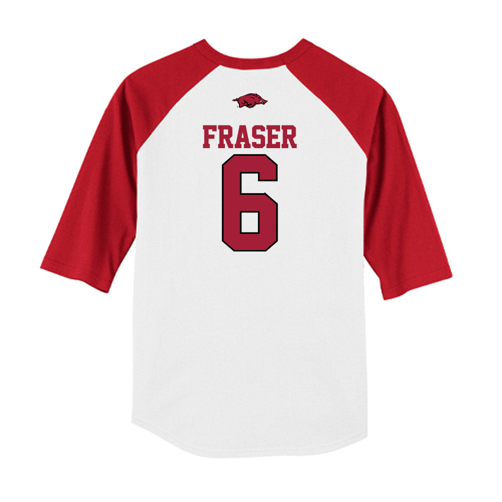 Arkansas - NCAA Baseball : Gabe Fraser - USA Raglan Shirt-1