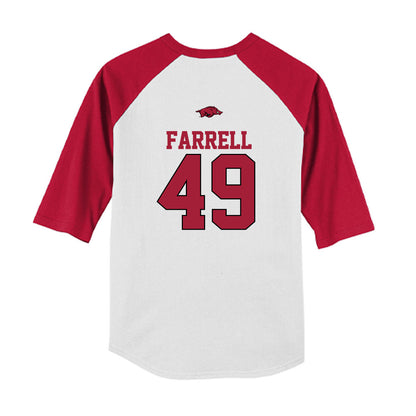 Arkansas - NCAA Baseball : Jackson Farrell - USA Youth Raglan T-Shirt-1