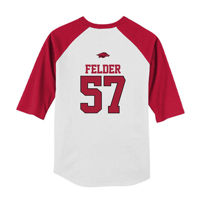 Arkansas - NCAA Baseball : Ross Felder - USA Youth Raglan T-Shirt-1